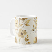 ゴールドクリームの花 コーヒーマグカップ (正面左)