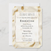 ゴールドクリームホワイト ウェスタンカウハイド 招待状 (正面)