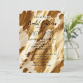 ゴールドクリーム ウェスタンヌメ革 招待状 (スタンド正面)