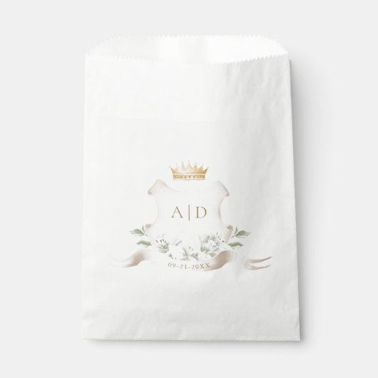 ゴールドクレスト ロイヤルクラウン ウェディングモノグラム フェイバーバッグ (正面)