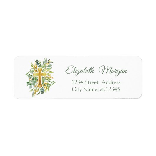 ゴールドクロスがファーストホーリーコミュニオンを去る ラベル (正面)