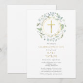 ゴールドクロスグリーンガーランド ライフセレブレーション 招待状 (正面/裏面)