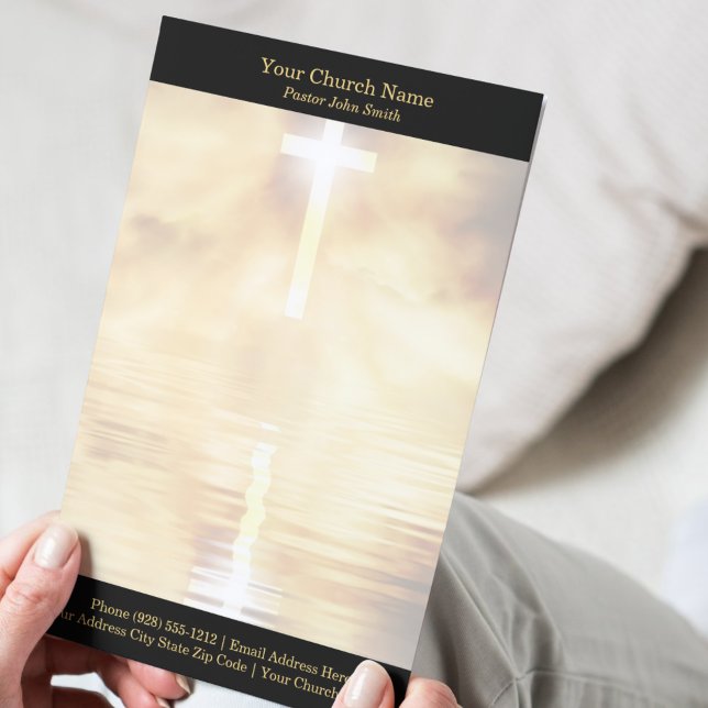 ゴールドクロスリフレクション教会 レターヘッド (Gold Cross Reflection Church Letterhead)