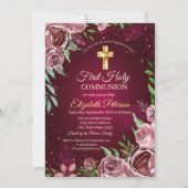 ゴールドクロス バーガンディローズ ファーストホーリーコミューン 招待状 (正面)