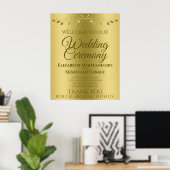 ゴールドグラデーション 高級感あふれる結婚式ウェルカムボード ポスター (ホームオフィス)