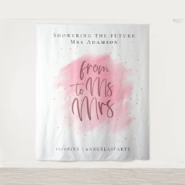 ゴールドグリッターとローズ バチェロレッテ フォトブース タペストリー