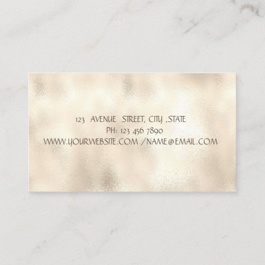 ゴールドグリッターほうきメイド掃除ハウス 名刺 (裏面)