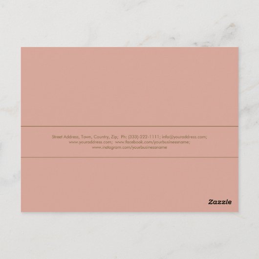 ゴールドグリッターまつげウィングス ありがとう割引 ピンク ポストカード (裏面)