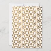 ゴールドグリッターアートデコファンリハーサルディナー 招待状 (裏面)