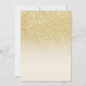 ゴールドグリッターオンブレアイボリーエレガント スウィート16 1 招待状 (裏面)