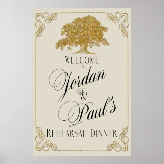 ゴールドグリッターオークツリーのリハーサル植樹 ポスター (正面)