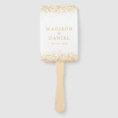 ゴールドグリッターコンフェッティ ウェディングセレモニープログラム ハンドファン (正面)