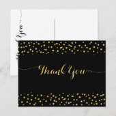 ゴールドグリッターコンフェッティ サンクス ポストカード (正面/裏面)