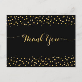 ゴールドグリッターコンフェッティ サンクス ポストカード