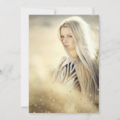 ゴールドグリッターコンフェッティ ネオンピンク スイート16 フォト 招待状 (裏面)