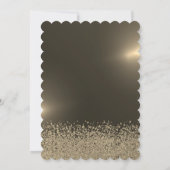 ゴールドグリッタードレス、ダイヤモンドゴールドのキンセアネラ 招待状 (裏面)