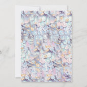 ゴールドグリッター人魚の尾のワンダフルな海の誕生日 招待状 (裏面)