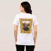 ゴールドグリッター写真卒業式名前クラス名入り トライブレンドＴシャツ (裏面全面)