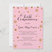 ゴールドグリッター初領聖体招待状 招待状 (正面)