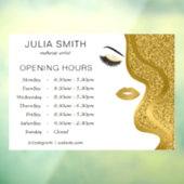 ゴールドグリッター効果のメイクアップ ウィンドウサイン (シート3)