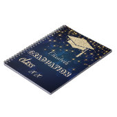 ゴールドグリッター卒業帽、スターズ クラス2020 ノートブック (左側)