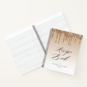 ゴールドグリッター垂れ込み レシピブック ノートブック (内部)