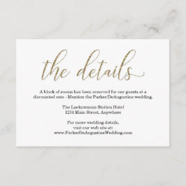 ゴールドグリッター情報カード エンクロージャーカード