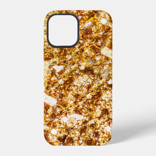 ゴールドグリッター背景 iPhoneケース (裏面)
