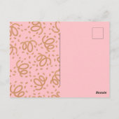 ゴールドグリッター誕生日お祝い ポストカード (裏面)