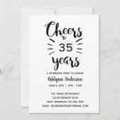 ゴールドグリッター退職パーティー 招待状 (正面)