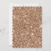 ゴールドグリッター銅メタリックエレガントなキンセアニエラ 招待状 (裏面)