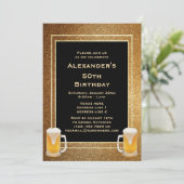 ゴールドグリッター額縁＆ビール 招待状 (スタンド正面)