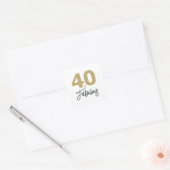 ゴールドグリッター40と素晴らしい | 40th誕生日 スクエアシール (封筒)