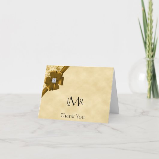 ゴールドグリッター50周年感謝 サンキューカード (正面)