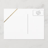 ゴールドグリッター スクリプト マルサラレッド セーブ・ザ・デート 案内ポストカード (裏面)