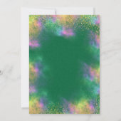 ゴールドグリッター スニーカー ボール 誕生日パーティー カラフル 招待状 (裏面)