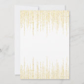 ゴールドグリッター チェーン イエロー オレンジ フラワーバースデー 招待状 (裏面)