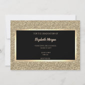 ゴールドグリッター、ティアラ 卒業おめでとう 保存日付 セーブザデート (裏面)