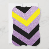 ゴールドグリッター パイナップル ルアウ 誕生日パーティー招待 招待状 (裏面)