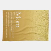 ゴールドグリッター ママ  名言 定義 キッチンタオル (横)