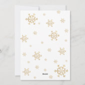 ゴールドグリッター メリー - ミニマリスト写真クリスマス シーズンカード (裏面)