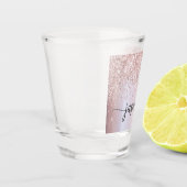 ゴールドグリッター モノグラム ネーム スクリプト ショットグラス (左)