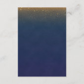 ゴールドグリッター ヴィンテージ ネイビー ウェディング 挿入ページ エンクロージャーカード (裏面)