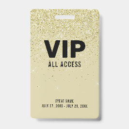 ゴールドグリッターVIPオールアクセスパスイベントIDバッジ バッジ