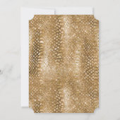 ゴールドグリッツィスネークスキンアニマルグリッター 招待状 (裏面)