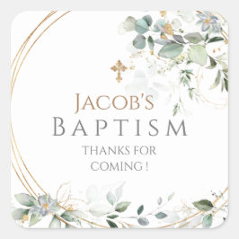 ゴールドグリーナリーユーカリプタススクエアステッカー スクエアシール