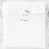 ゴールドグリーナリーユーカリプタススクエアステッカー ラウンドシール (バッグ)