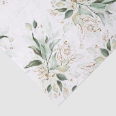 ゴールドグリーンのエレガントな枝 薄葉紙 (詳細)