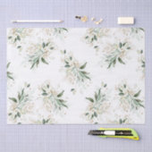 ゴールドグリーンのエレガントな枝 薄葉紙 (クラフト)