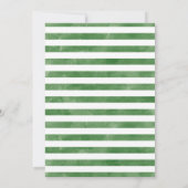 ゴールドグリーンの恐竜の誕生日招待状 招待状 (裏面)